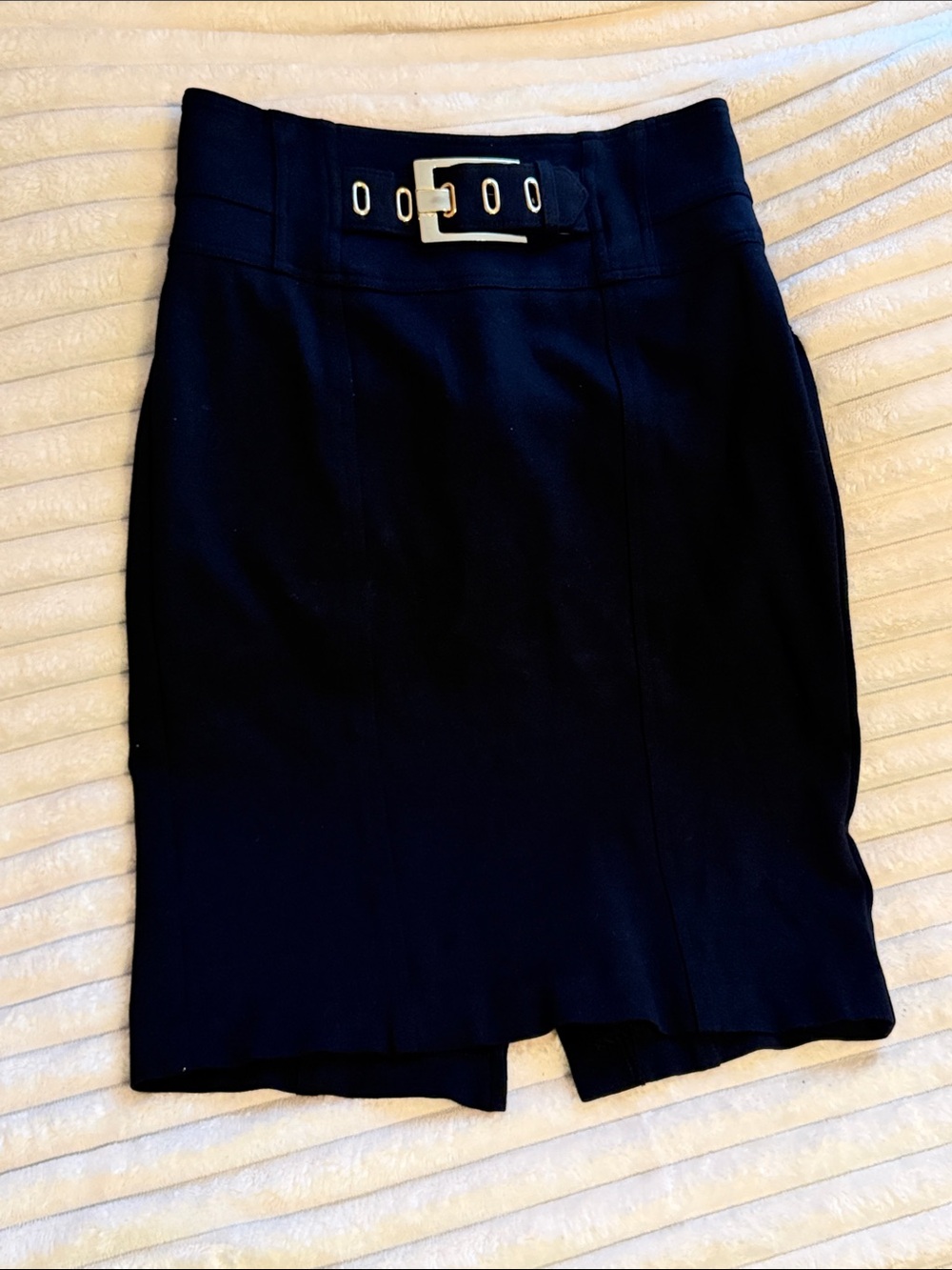 🔴 CACHE Black High-Rise Belted Pencil Skirt